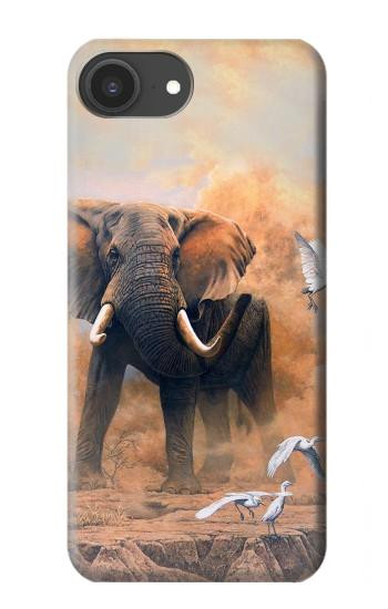 S1292 Dusty Elephant Egrets Case For iPhone 16e, 17e