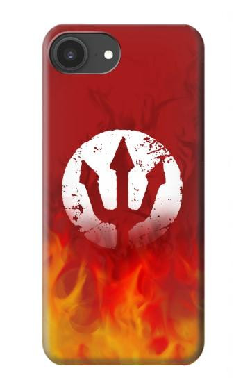 S2803 Fire Red Devil Spear Symbol Case For iPhone 16e, 17e