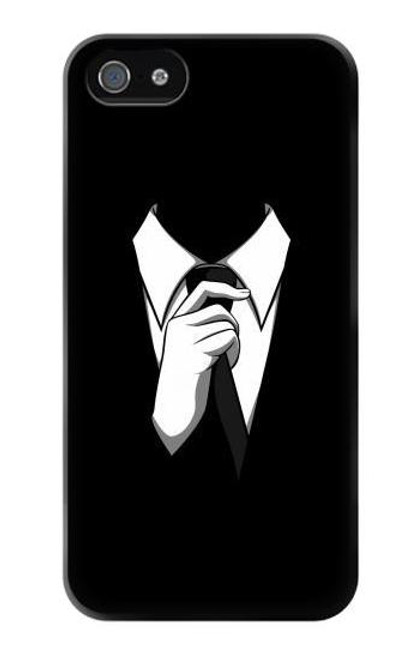 S1591 Anonymous Man in Black Suit Case For iPhone 5 5S SE