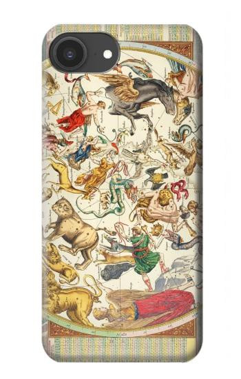 S3145 Antique Constellation Star Sky Map Case For iPhone 16e, 17e