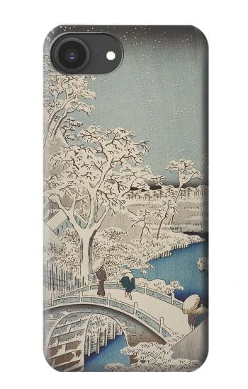 S3350 Utagawa Hiroshige Drum Bridge Yuhi Hill in Meguro Case For iPhone 16e, 17e
