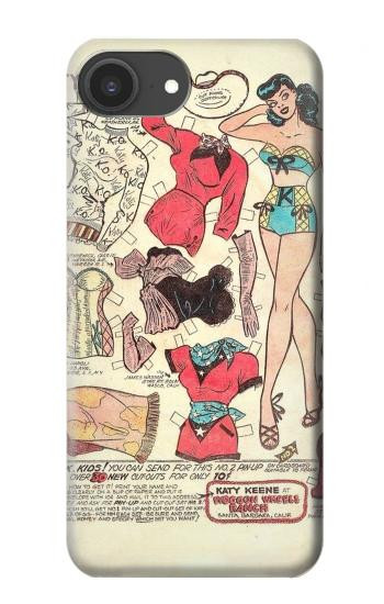 S3820 Vintage Cowgirl Fashion Paper Doll Case For iPhone 16e, 17e