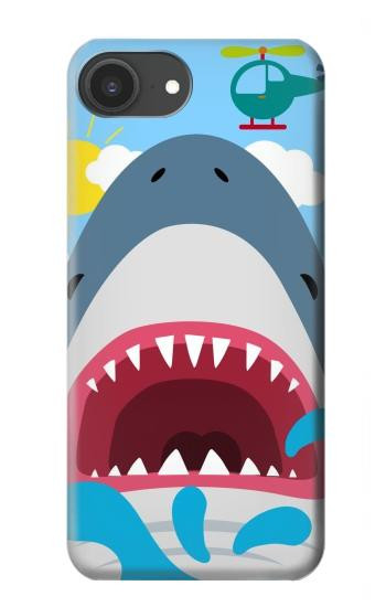 S3947 Shark Helicopter Cartoon Case For iPhone 16e, 17e