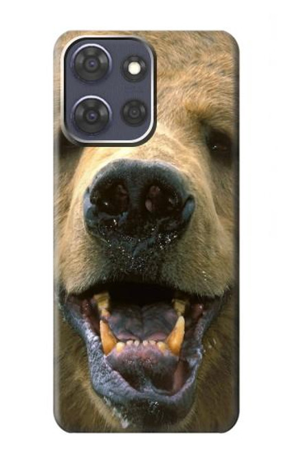 S0840 Grizzly Bear Face Case For Motorola Moto G Power (2025)