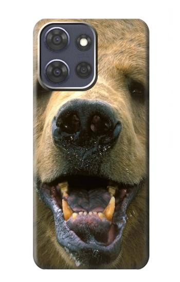 S0840 Grizzly Bear Face Case For Motorola Moto G Power (2025,2026)