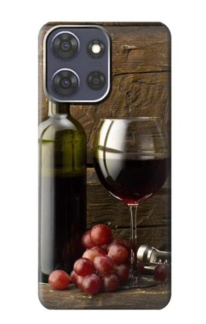 S1316 Grapes Bottle and Glass of Red Wine Case For Motorola Moto G Power (2025)