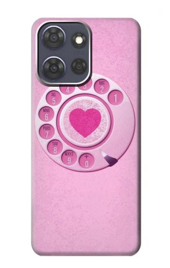 S2847 Pink Retro Rotary Phone Case For Motorola Moto G Power (2025,2026)