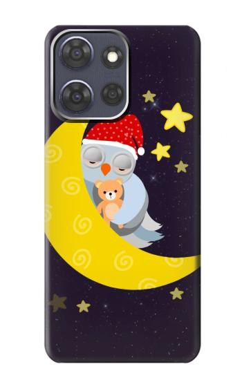 S2849 Cute Sleepy Owl Moon Night Case For Motorola Moto G Power (2025,2026)