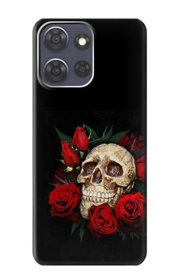 S3753 Dark Gothic Goth Skull Roses Case For Motorola Moto G Power (2025,2026)