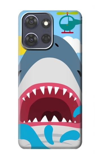 S3947 Shark Helicopter Cartoon Case For Motorola Moto G Power (2025,2026)