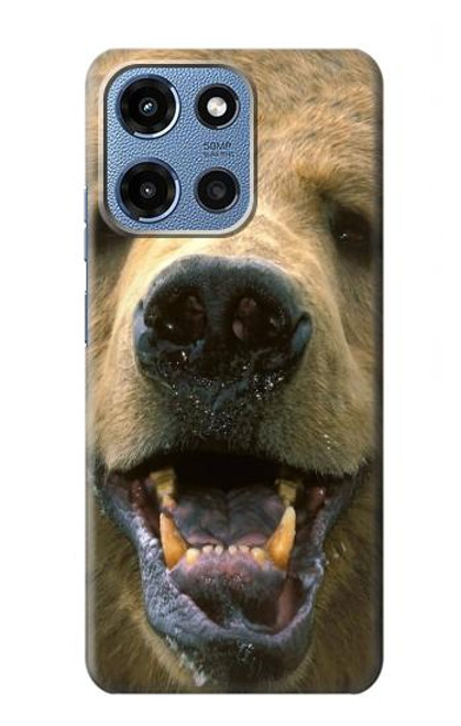 S0840 Grizzly Bear Face Case For Motorola Moto G 5G (2025)