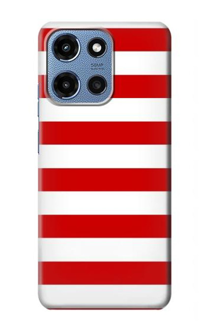 S2364 Red and White Striped Case For Motorola Moto G 5G (2025)