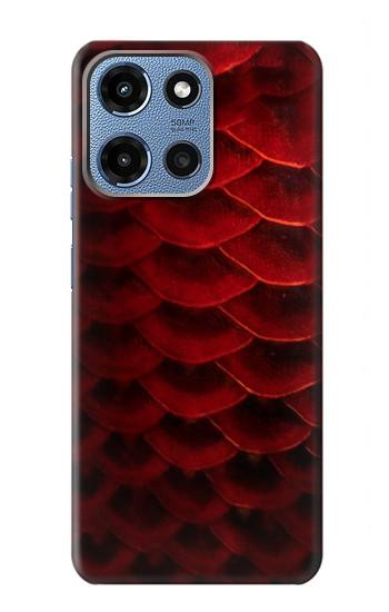 S2879 Red Arowana Fish Scale Case For Motorola Moto G 5G (2025)