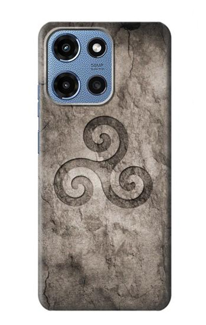 S2892 Triskele Symbol Stone Texture Case For Motorola Moto G 5G (2025) S2892 Triskele Symbol Stone Texture Case For Motorola Moto G 5G (2025)