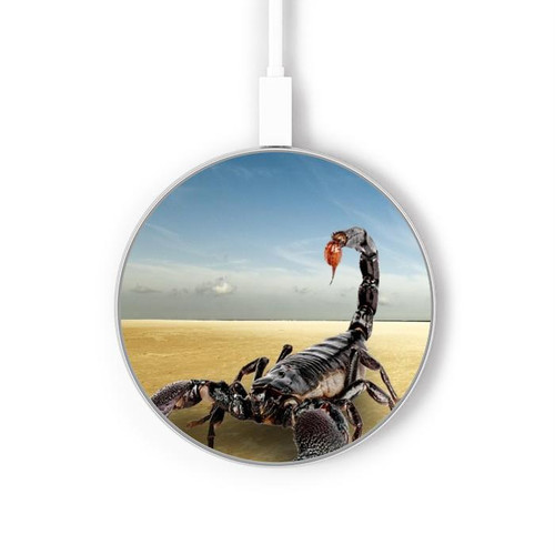 S0150 Desert Scorpion Wireless Charger Pad 15W Type-C iPhone Android LED Light Charging Station