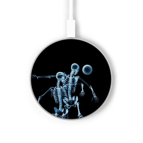 S1111 Soccer X-ray Wireless Charger Pad 15W Type-C iPhone Android LED Light Charging Station