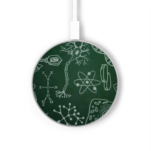 S3211 Science Green Board Wireless Charger Pad 15W Type-C iPhone Android LED Light Charging Station