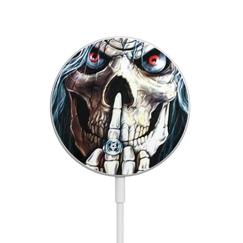S0222 Skull Pentagram Magnetic Wireless Charger Pad with MagSafe 15W for iPhone 16 15 14 13 12