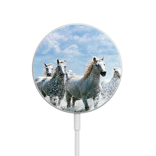 S0250 White Horse Magnetic Wireless Charger Pad with MagSafe 15W for iPhone 16 15 14 13 12