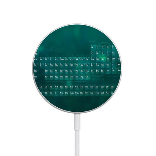 S0846 Chemistry Periodic Table Magnetic Wireless Charger Pad with MagSafe 15W for iPhone 16 15 14 13 12