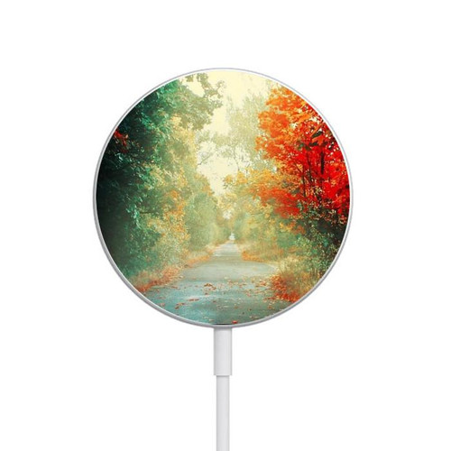 S0913 Road Through The Woods Magnetic Wireless Charger Pad with MagSafe 15W for iPhone 16 15 14 13 12