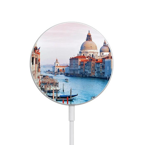 S0982 Beauty of Venice Italy Magnetic Wireless Charger Pad with MagSafe 15W for iPhone 16 15 14 13 12