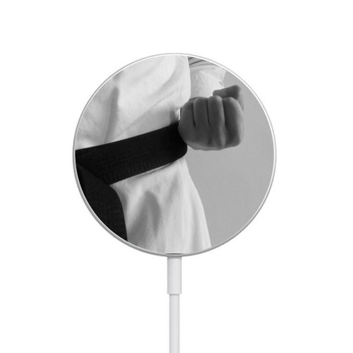 S1931 Black Belt Karate Magnetic Wireless Charger Pad with MagSafe 15W for iPhone 16 15 14 13 12