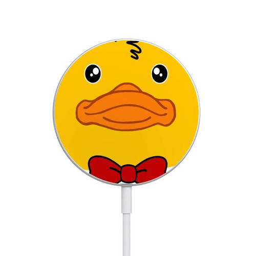 S2760 Yellow Duck Tuxedo Cartoon Magnetic Wireless Charger Pad with MagSafe 15W for iPhone 16 15 14 13 12