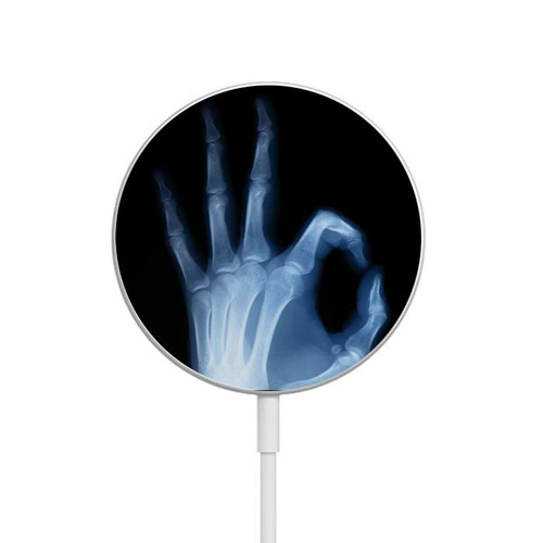 S3239 X-Ray Hand Sign OK Magnetic Wireless Charger Pad with MagSafe 15W for iPhone 16 15 14 13 12