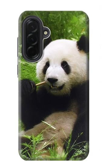 S1073 Panda Enjoy Eating Case For Samsung Galaxy A36