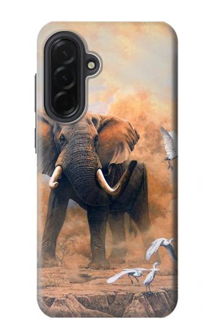 S1292 Dusty Elephant Egrets Case For Samsung Galaxy A36