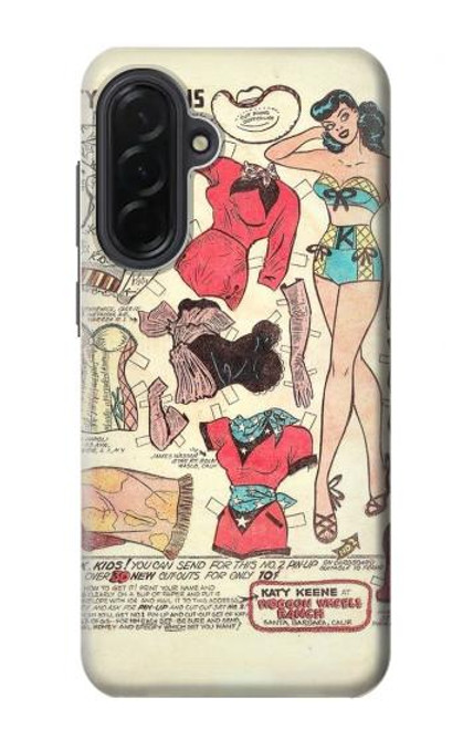S3820 Vintage Cowgirl Fashion Paper Doll Case For Samsung Galaxy A36