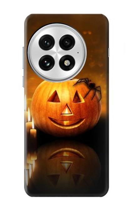 S1083 Pumpkin Spider Candles Halloween Case For OnePlus 13