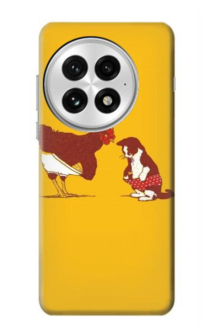 S1093 Rooster and Cat Joke Case For OnePlus 13
