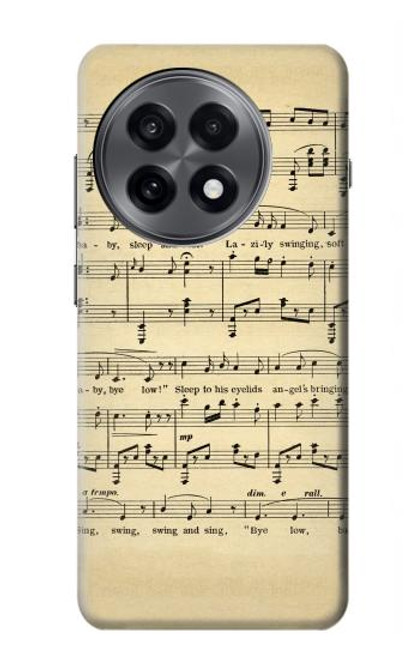 S2504 Vintage Music Sheet Case For OnePlus 13R