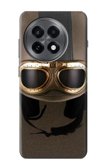 S2645 Vintage Brown Goggles Motorcycle Helmet Case For OnePlus 13R