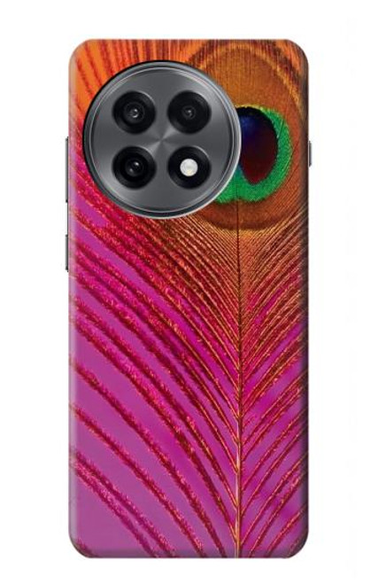 S3201 Pink Peacock Feather Case For OnePlus 13R