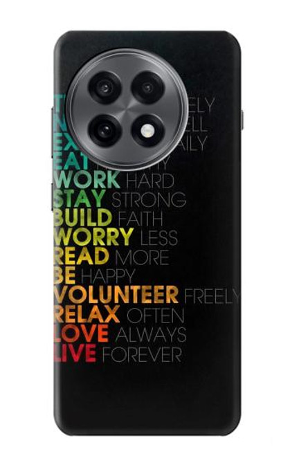 S3523 Think Positive Words Quotes Case For OnePlus 13R