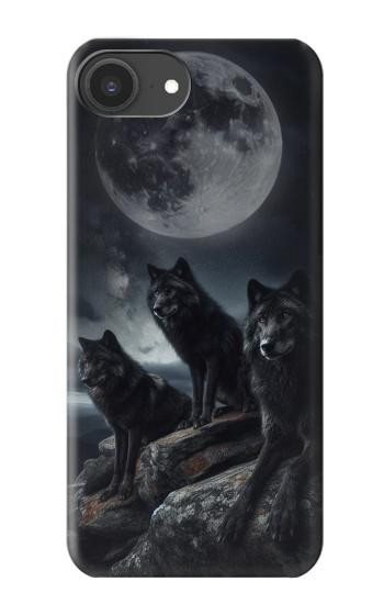 S3970 Black Wolf Full Moon Case For iPhone 16e, 17e