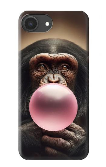 S3973 Chimpanzee Blowing Pink Bubblegum Case For iPhone 16e, 17e