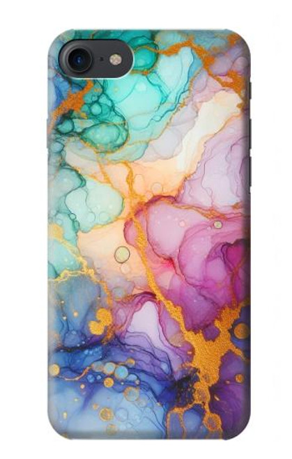 S4001 Multicolored Abstract Lilac Emerald Case For iPhone 7, iPhone 8, iPhone SE (2020) (2022)