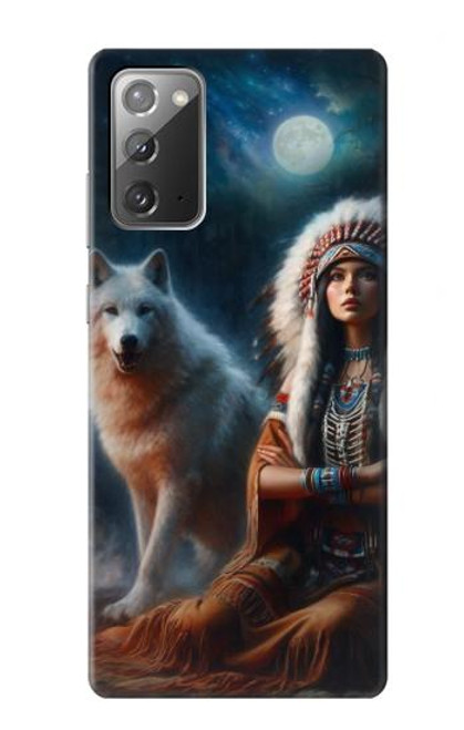 S3995 Grim Wolf Indian Girl Case For Samsung Galaxy Note 20