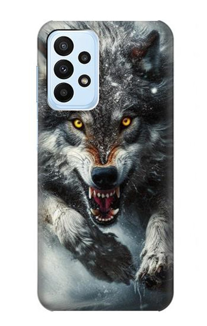 S3965 Angry Wolf Running Case For Samsung Galaxy A23