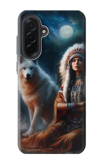 S3995 Grim Wolf Indian Girl Case For Samsung Galaxy A36