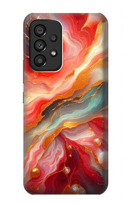 S4012 Red Marble Gold Veins Case For Samsung Galaxy A53 5G S4012 Red Marble Gold Veins Case For Samsung Galaxy A53 5G