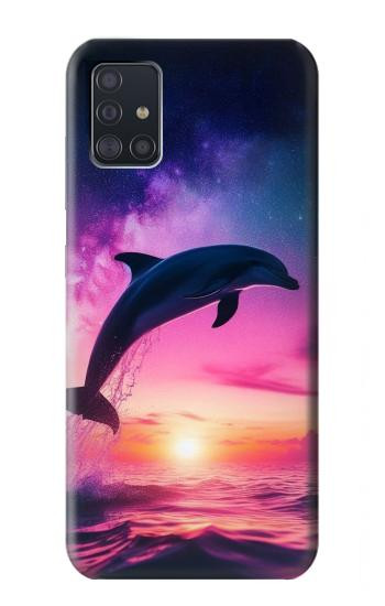 S3980 Dolphin Sunset Milky Way Case For Samsung Galaxy A51