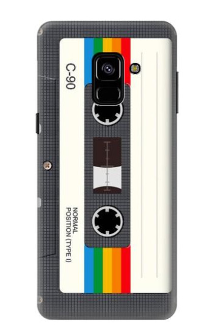 S4023 Vintage Rainbow Compact Cassette Case For Samsung Galaxy A8 (2018)