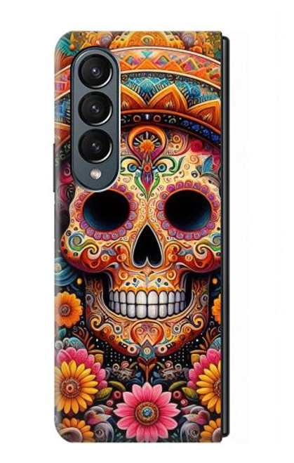 S3999 Mexican Skull Painting Case For Samsung Galaxy Z Fold 4