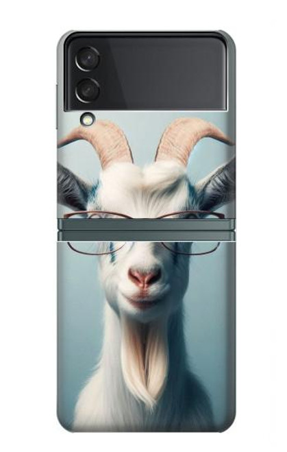S3991 Goat Glasses Case For Samsung Galaxy Z Flip 3 5G