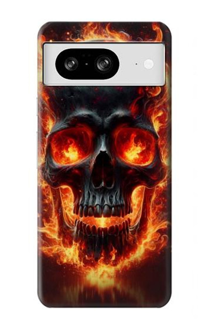 S3986 Fire Skull Case For Google Pixel 8